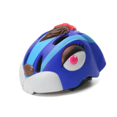 Милый Детский велосипедный шлем MTB шоссейные велосипедные шлемы EPS Casque Casco Ciclismo Capacete детский мультяшный велосипедный шлем с кроликом - Цвет: Синий