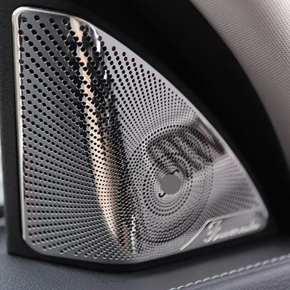 1 пара аудио динамик декоративная отделка износостойкая нержавеющая сталь 3D наклейка против царапин авто для нового C класса W205