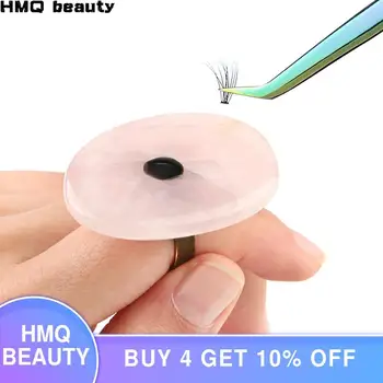 

1pcs reusable Eyelash Extension Glue Rings Crystal stone Individual False Eyelash Glue Holder Eyelash Adhesive Stand Pigment