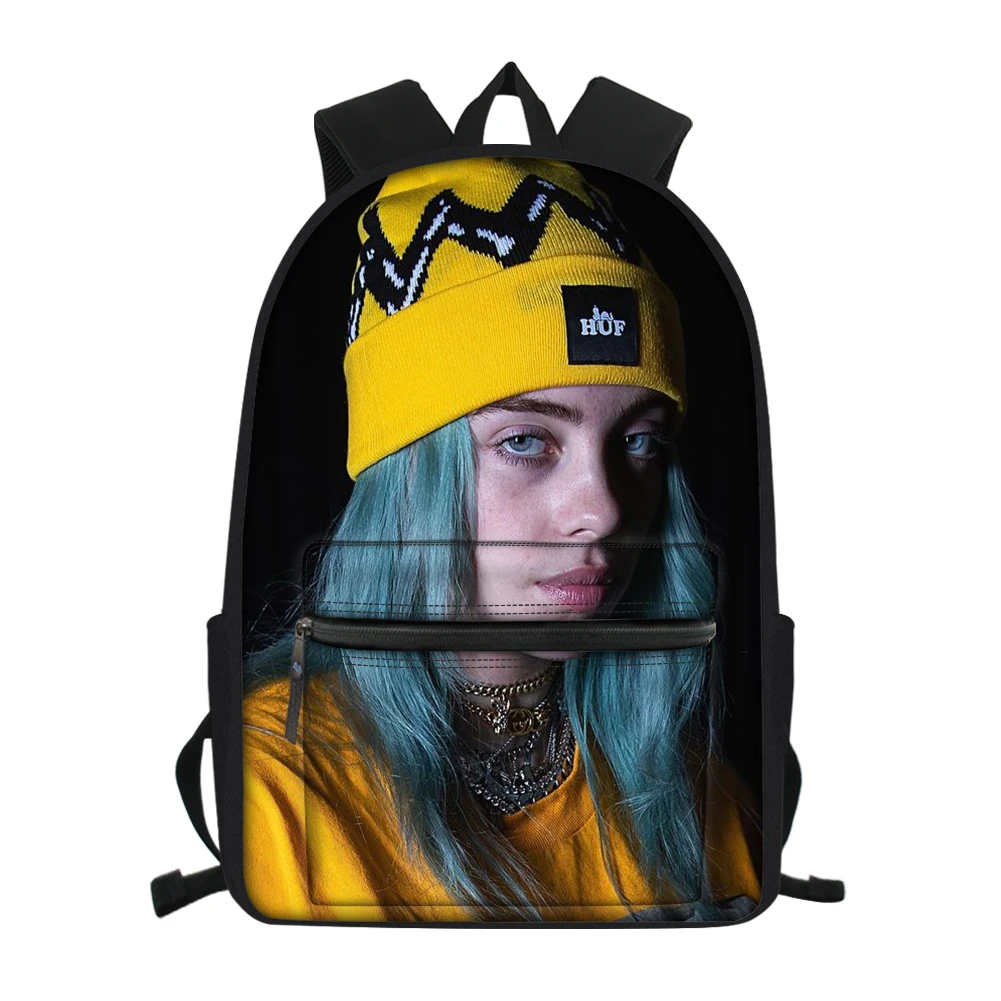 Классный раппер Billie Eilish, школьная сумка с принтом для подростков, для мальчиков и девочек, дорожный рюкзак для ноутбука, для мужчин и женщин, холщовая ранец, рюкзак, рюкзак - Цвет: CDGX2047Z58