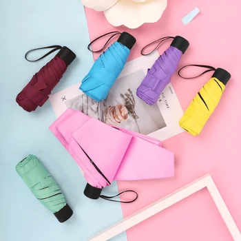 

Popular Pocket Umbrella Parasol Women Travel Parapluie Mini Convenient Men 1PC Small Umbrellas UV Girls Waterproof Rain