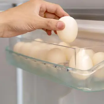 

New Kitchen Containers Eggs Storage Containers Box Refrigerator Organizer Egg Container Clear Plastic Box Case Keep Eggs Fresh