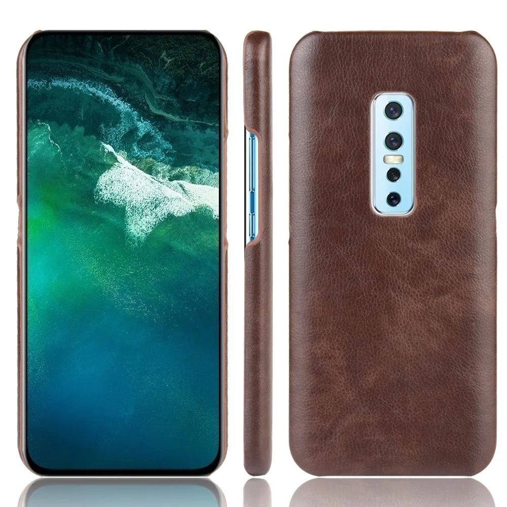Личи узор Ретро чехол для телефона из искусственной кожи для Vivo V17 Pro для Vivo S1 Pro