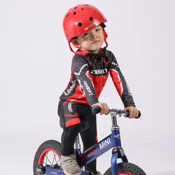 

Winter Children's Cycling Jersey Fleece Thicken Long Sleeve Set Warm Plus Velvet Jersey Long Sleeve