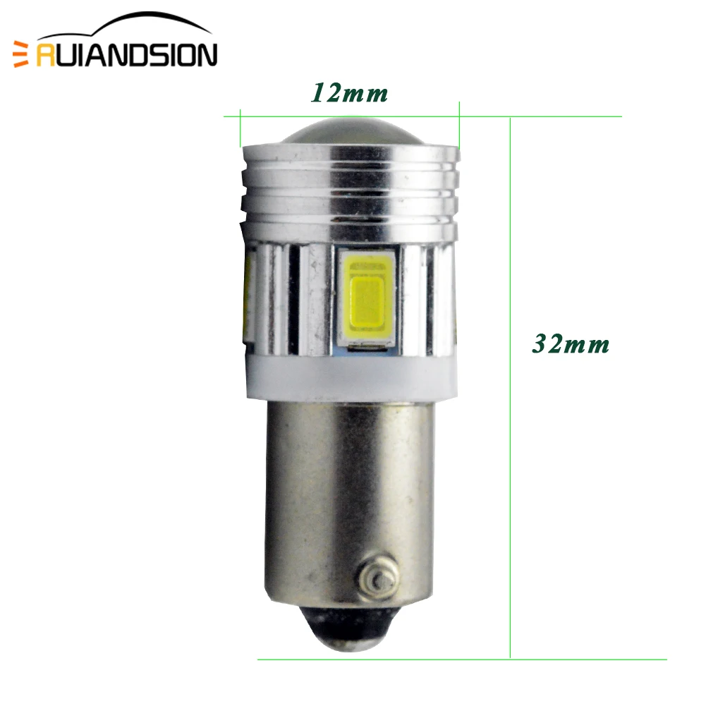 Светодиодные лампы BA9S BAX9S BAY9S 6 SMD 5630 светодиодные T4W H6W H21W для стайлинга автомобиля