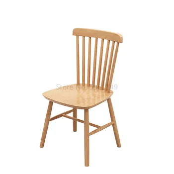 

Wood Windsor Chair Nordic Style Simple Modern Restaurant Dining Study Home Economical Backrest