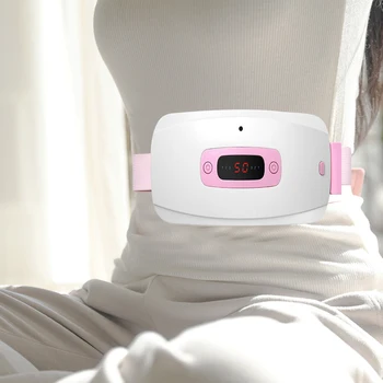 

Electric Cordless Adjustable Temperature Fast Heating Low Back Heated Waist Belt 3 Vibration Massage Modes Menstrual Period