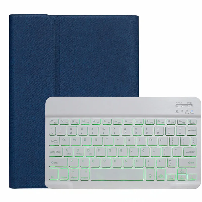 Blue-White Чехол для клавиатуры для iPad Pro 10,5 / Магнитный смарт-чехол с карандашом, клавиатура с подсветкой для iPad Air 3 10,5 ''чехол - Цвет: Blue-White