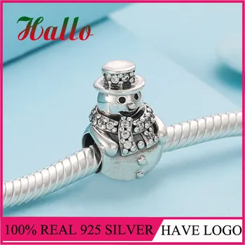 

Snowman Charm Charm Crystal Bead Fit 925 sterling silver breloques bracelet charms for jewelry making fine jewelry
