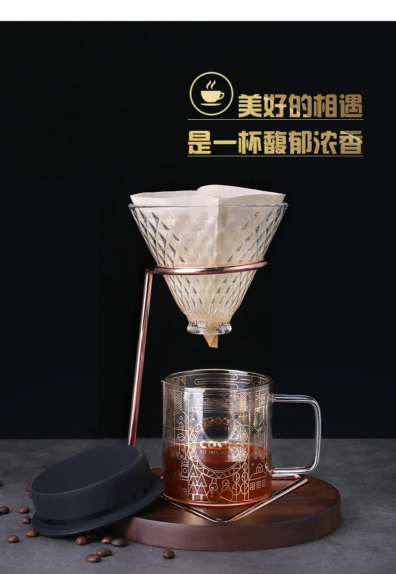 Tomic/Tomic Costa Creative with Cover Glass Bottle Household Handle Glass Fashion Gift Coffee Cup