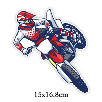 

Dawasaru Motocross Rider Doing Jumping Colorful Car Sticker Personality Decal Laptop Auto Accessories Decoration PVC,16cm*15cm