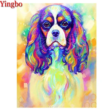 

DIY Full Square/Round Rhinestone Diamond Painting Cavalier King Charles Spaniel dog Pet 5D Embroidery Mosaic Art