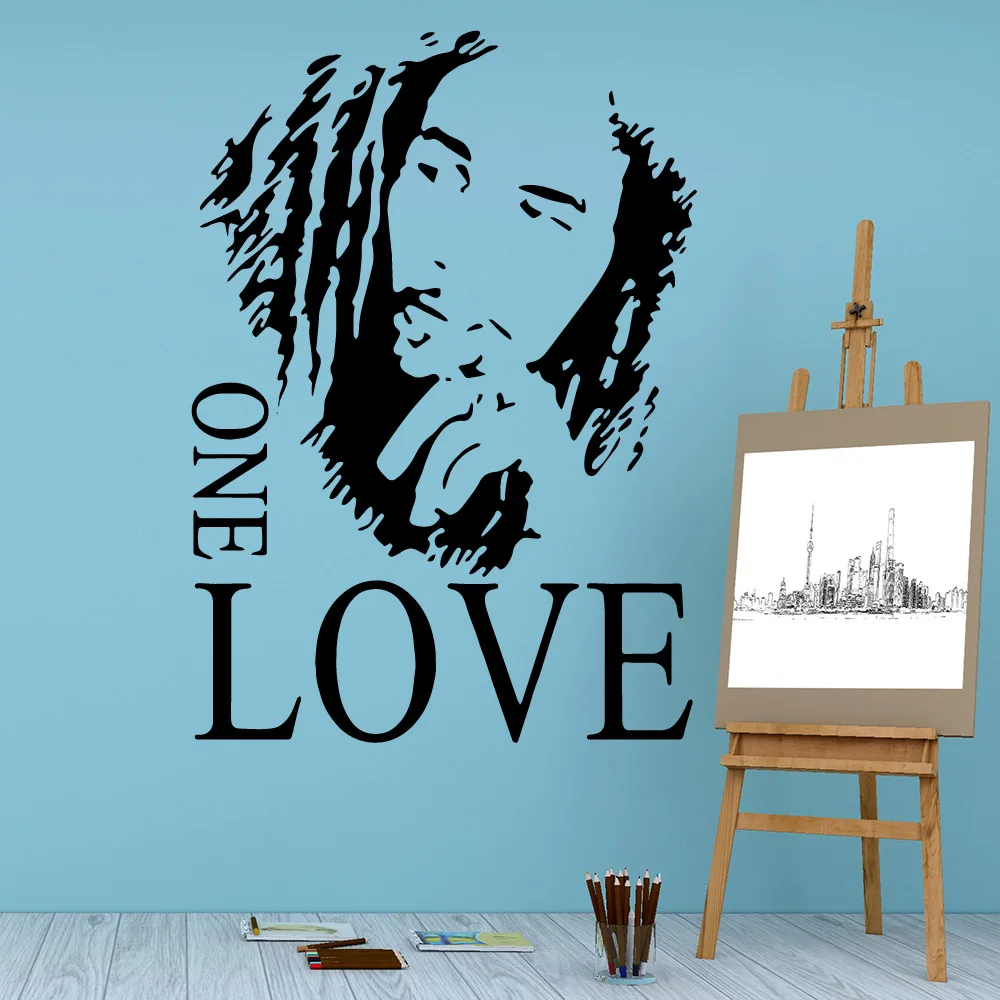 Colorful Soul Music Singer Bob Marley Removable Art Vinyl Wall Stickers For Kids Rooms Waterproof Wall Art Decal
