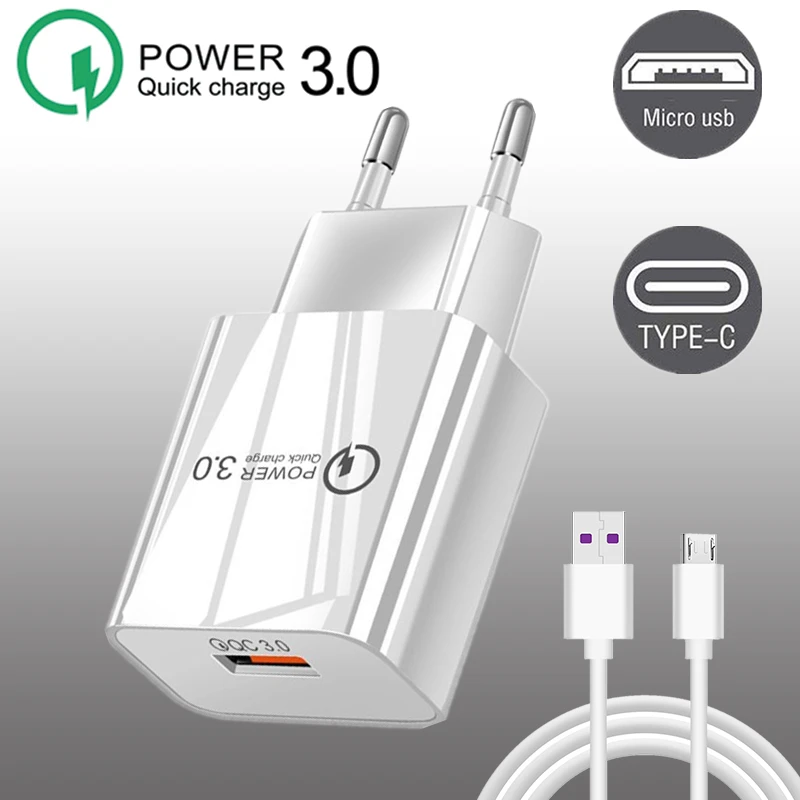 charger 65w USB Charger Quick Charge QC 3.0 For Phone Xiaomi Redmi Note 9 Pro Redmi K40 Pro Samsung Huawei 18W Mobile Phone Chargers Adapter quick charge usb c