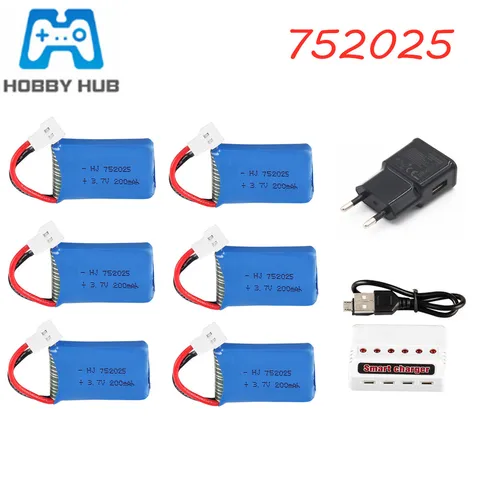 37V 200mAh LiPo Battery 6 in1 Charger for Syma X4 X11 X13 RC Quadcopter Parts 752025 For Syma X4 X11 X13 RC Drones 37V 200mAh LiPo Battery 6 in1 Charger for Syma X4 X11 X13 RC Quadcopter Parts 752025 For Syma X4 X11 X13 RC Drones