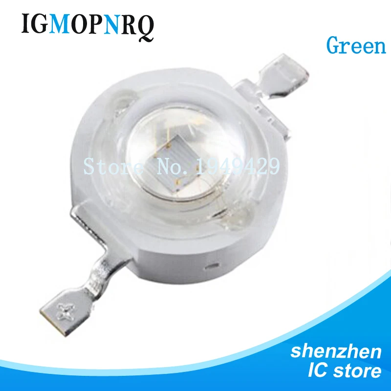 

10PCS/LOT 1W LED Green high power led bead high brightness green LED Diode Beads