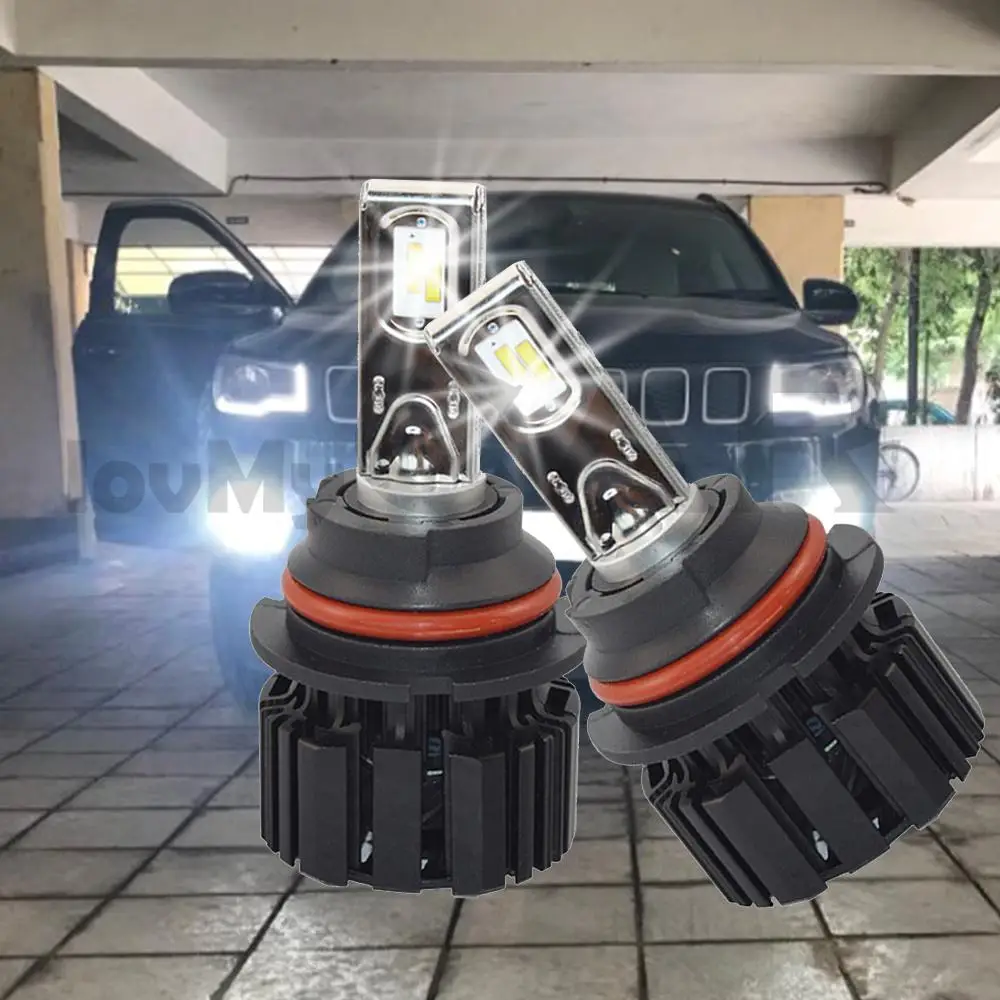 2X H4 H7 9012 5202 H16 H8 100W 13600Lm IP67 авто светодиодные передние Светодиодная лампа дальнего света автомобильных противотуманных фар с возможностью креативного светильник 6000 К автомобильный светильник ing скрытый светильник лампочки