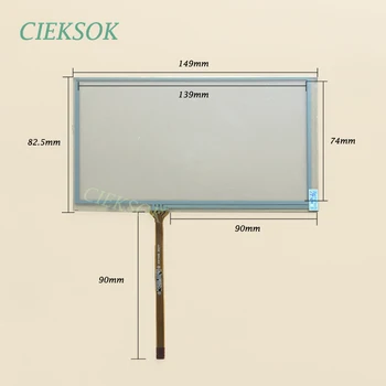 

4 Wire Resistance Handwritten Screen XWT649 6.2 inch Touch Digitizer for GPS Navigator 149x82.5mm 149*82.5mm