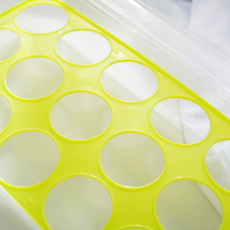 Fresh-keeping Lids Egg Storage Boxes 15pcs/set Plastic Freshness Layer Portable Depository Crisper Portable Picnic eggs kitchen