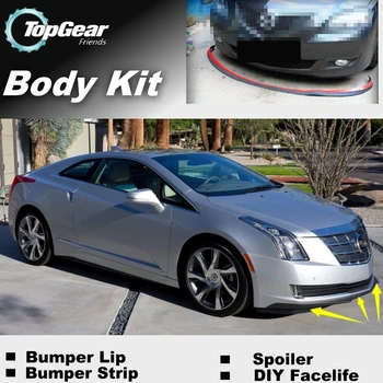 

Bumper Lip Deflector Lips For Cadillac ELR 2014~2016 Front Spoiler Skirt For TopGear Friends to Car Tuning / Body Kit / Strip