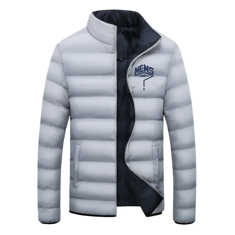 Gray Jacket new Parkas warm jacket with turtleneck for men, thick casual winter cotton coat, for men, plus size 6XL, light clothing - Цвет: Gray Jacket