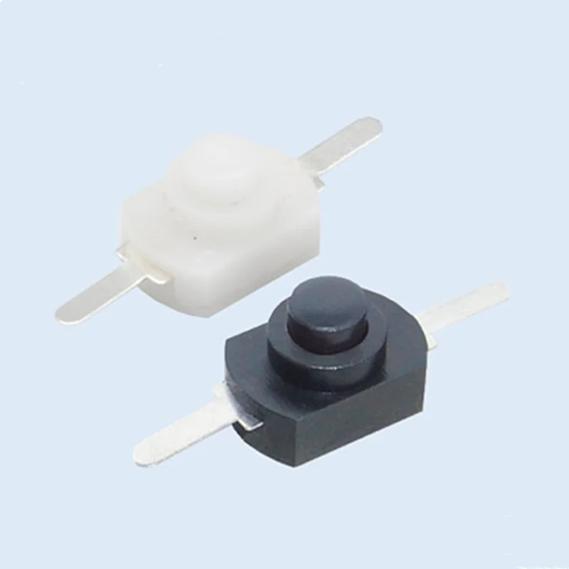 

Hot Sale 1pc/5pcs 1A 30V DC 250V White/Black Latching on Off Mini Torch Push Button Switch