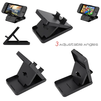 

1Pc Black ABS Multi-angle Adjustable Anti-Slip Play Stand Foldable Storage Holder For Nintendo Switch NS