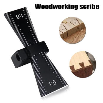 

Dovetail Jig Guide Marker Aluminum Alloy Scriber Wood Joints Gauge Woodworking Tool DIN889