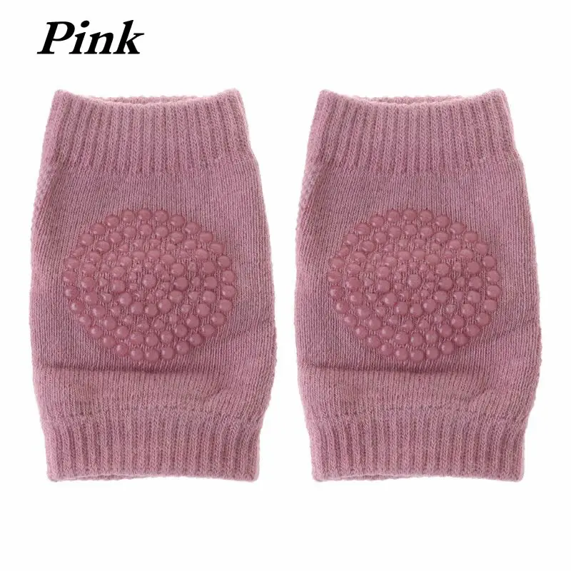 Pink 1 пара детских наколенников, Нескользящие защитные наколенники для тренировок по ползанию, налокотники для детей - Цвет: Pink