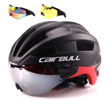 

Cairbull Bicycle Helmet EPS Aero Ultralight Road MTB Bike Windproof Lenses Integrally-molded Helmet Cycling Casco Ciclismo 2018