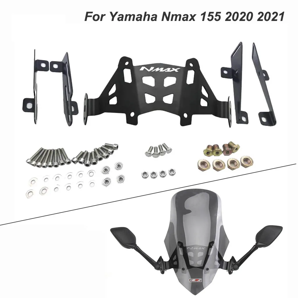 For Yamaha Nmax 155 Nmax155 2020-2022 Rearview Side Mirrors Windshield Lifting Bracket Rear View Motorcycle Scooters Accessories |