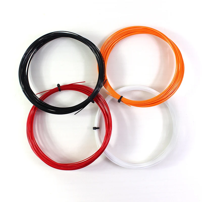 FANGCAN 4PCs 1.25MM/17L Stiff Tennis String Monofilament String for Tennis Racket 12M