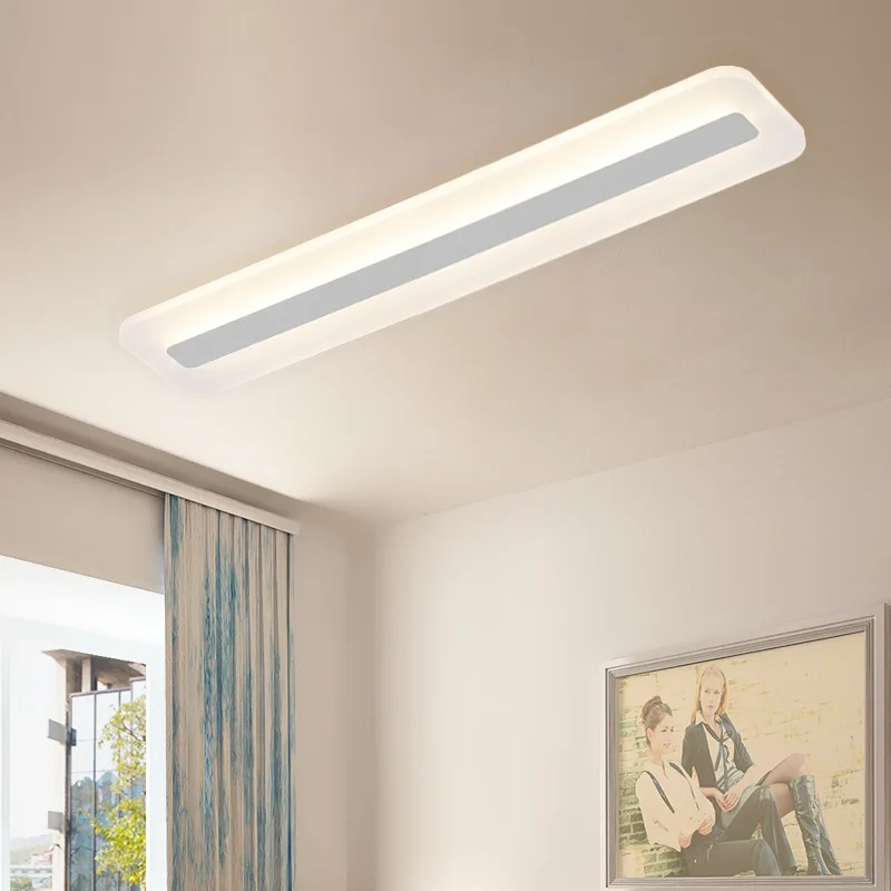 Us 47 5 5 Off Led Strip Ceiling Lamp Cloakroom Office Rectangular Modern Simple Balcony Corridor Porch Lamps And Lanterns In Pendant Lights From