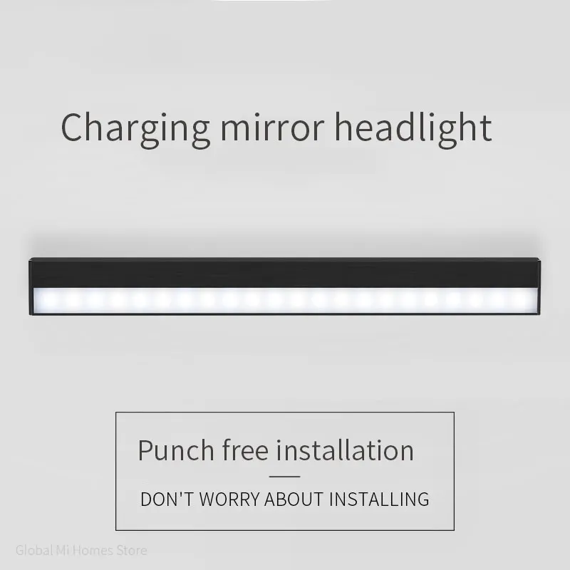 Xiaomi Youpin Wanhuo перезаряжаемый светодиодный зеркальный налобный фонарь с наклейкой, без ударов, макияж и светильник для ванной комнаты, Туалетная лампа