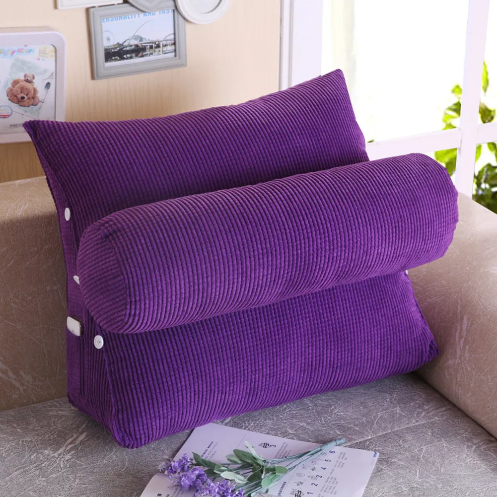 

Johnear reading pillow headboard lumbar support cushion back rest pillows wedge upholstered backrest removable bolster