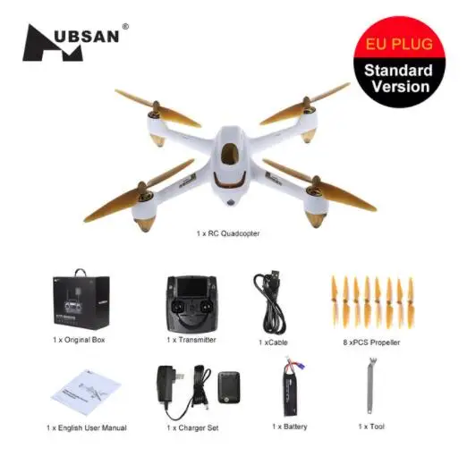 Hubsan H501S X4 RC дроны Квадрокоптер 5,8G FPV Бесщеточный 1080P HD камера RTF режим следования за мной Квадрокоптер вертолет RC игрушечные дроны - Цвет: Standard EU Plug