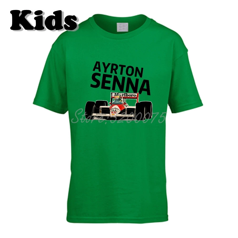 9 Детская футболка Ayrton Senna da Silva 12 Бразилия 1 чемпионат мира 1988 1990 1991 футболка с круглым вырезом для мальчиков и девочек W19040709 - Цвет: 9