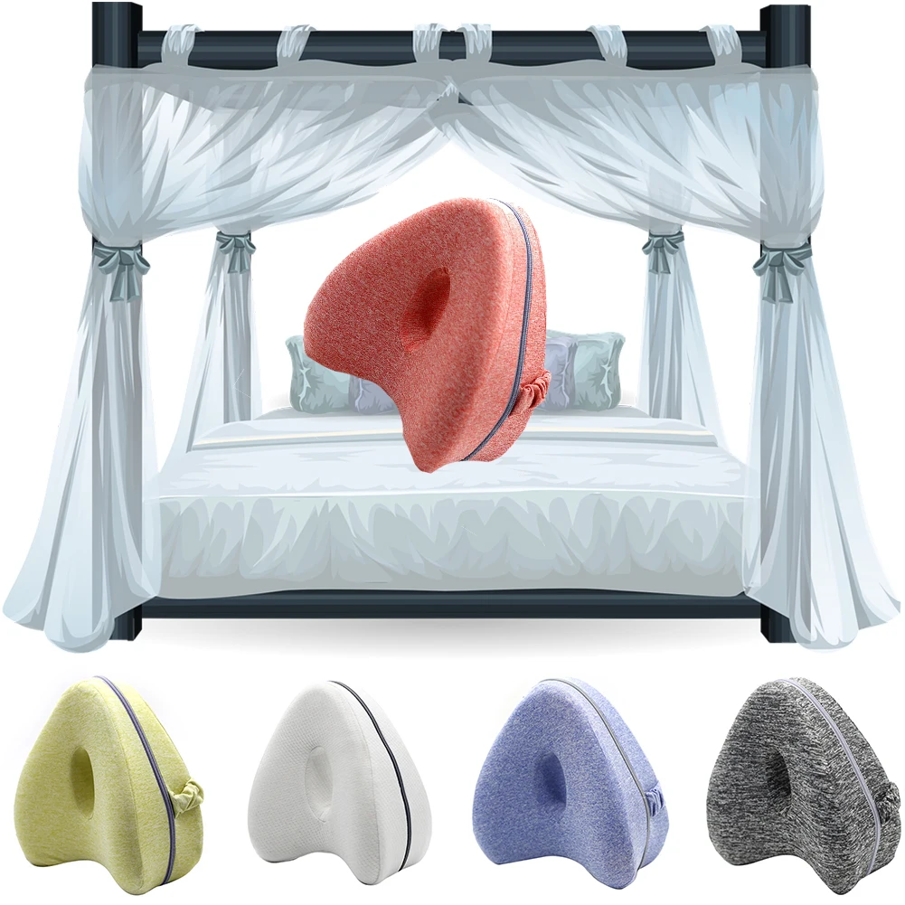 

Sciatica Relief Joint Ergonomic Sleeping Leg Pillow Soft Memory Foam Relax Hip Knee Support Bed Travel Portable Heart Shape
