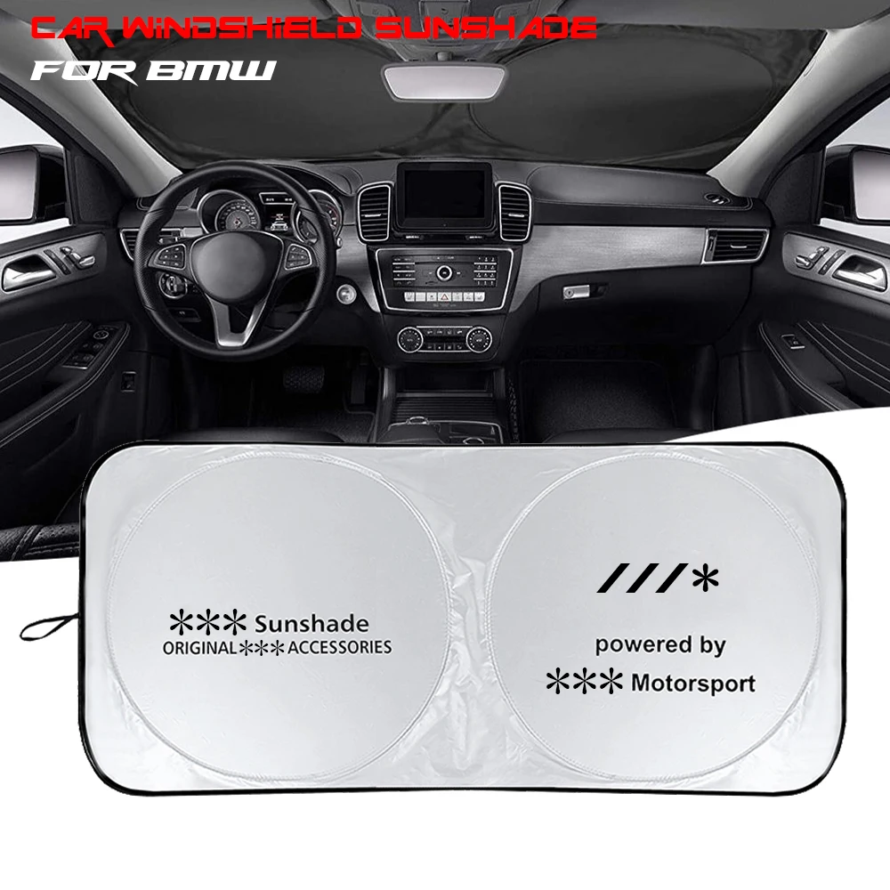 Parasol plegable para parabrisas de coche, Protector de sol con logotipo automático, para BMW X1, X2, X3, X4, X5, Z3, Z4, 1, 2, 3, 4, 5 Series