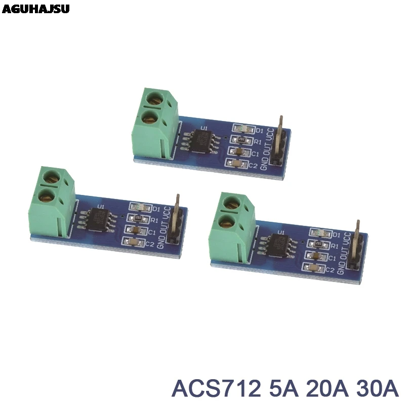 Горячая ACS712 5A 20A 30A диапазон Холла текущий сенсор модуль ACS712 модуль для Arduino 5A 20A 30A