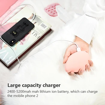 

Mini Portable Winter Warmer Hand Heater Double Sided Quick Heating Hand Warmer USB Charging Pocket 5V/1A Phone Power Bank