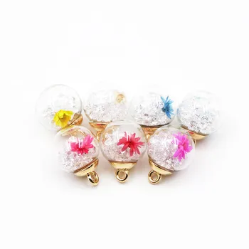 

6pcs Glass crystal ball buttons colour floral diamond decorative round buttons shirt jewelry clothing DIY handmade accessories