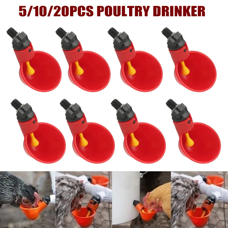 New Hot Bird Water Drinking Cups Feed Automatic Coops Poultry Chicken Fowl Drinker SMD66