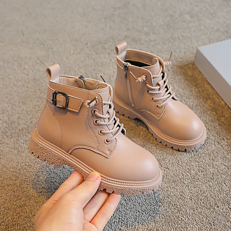 Autumn and Winter New Girls Martin Boots Fashion Flat Casual Comfortable Warm Trend Wild | Обувь