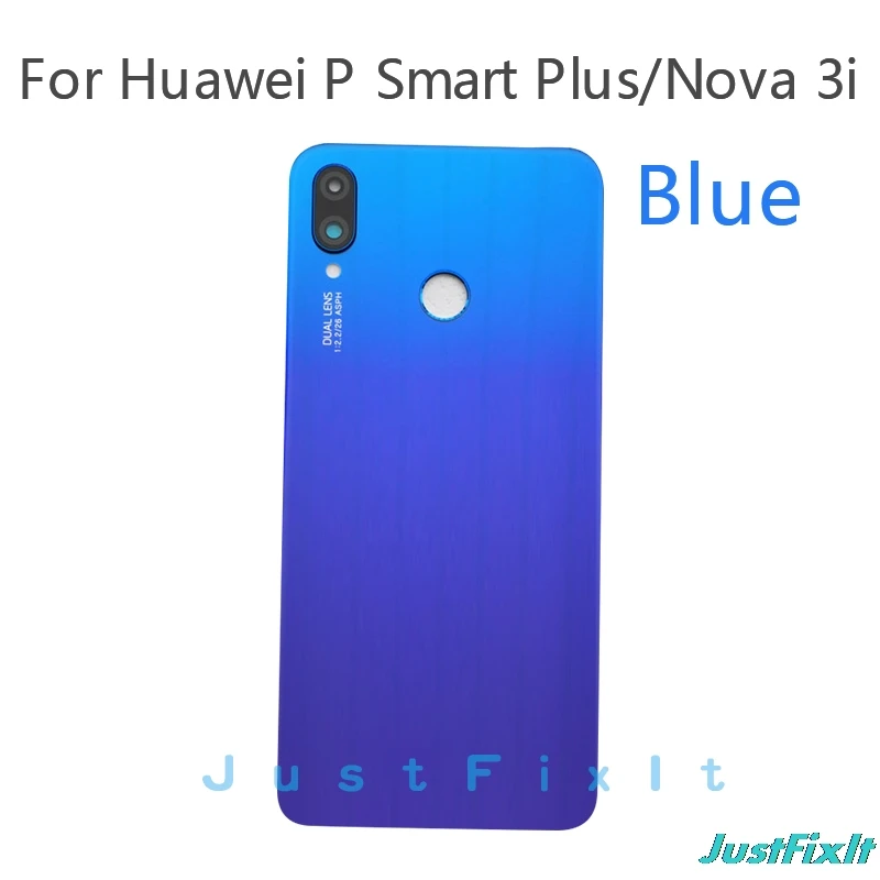 Для huawei Nova 3i Задняя стеклянная крышка для батареи Задняя Дверь Корпус чехол панель для huawei Nova 3i Задняя стеклянная крышка - Цвет: blue