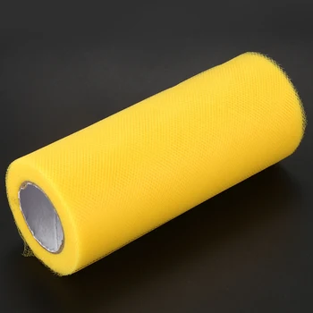 

New 25 yards fabric tulle tutu roller roll dress DIY golden Yellow
