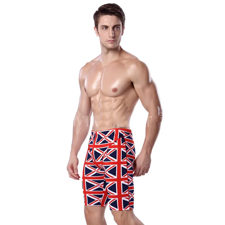 Men's Swimming Trousers Men's Long 5 Minutes Dry Race Sport Large Size Swimsuit Anti-Embarrassment Spa Swimming Trousers Men