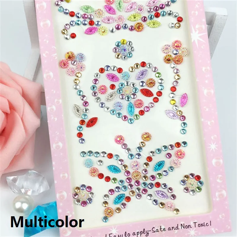 CA473-Multicolor 1 лист акриловые стрекозы искусственные бриллианты с повторяющимся цветом DIY Ручная работа телефон украшение автомобиля Скрапбукинг Ремесло стикер кристалл аксессуары - Цвет: CA473-Multicolor