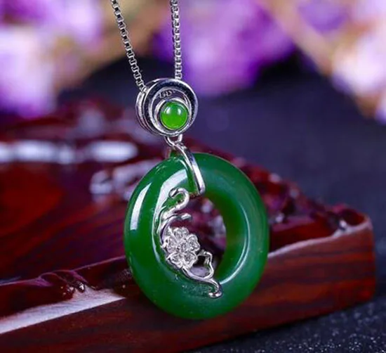 S925 Серебряная Инкрустация натуральная хотанская яшма капля кулон подарок на день Святого Валентина с сертификатом
