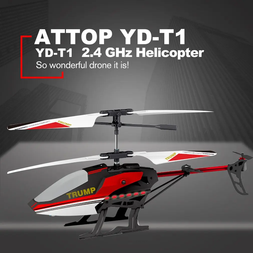 Радиоуправляемый вертолет Attop YD-927 2,4 GHz 3,5 Channel с сильным сопротивлением, Дрон, Квадрокоптер с защитным пультом дистанционного управления, модель самолета, игрушки